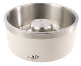 Afp Life 4 Pet - Slow Feeding Stainless Bowl White