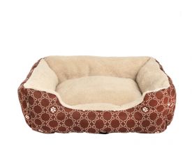 Pawise Square Dog Bed Wine Red