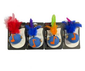 Pet Interest Cat Toy Music Ball With Silvervine And Feathers