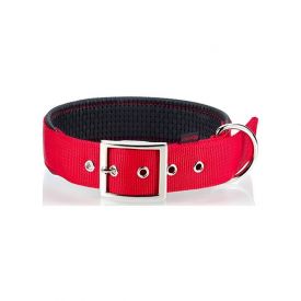 Pet Interest Collar Single Neoprene Metal Buckle Red 