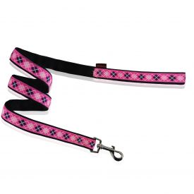 Pet Interest Dog Leash Romb Pink