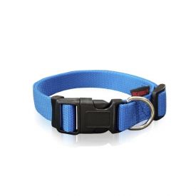 Pet Interest Plain Line Collar Blue 25Mm X 47-70Cm