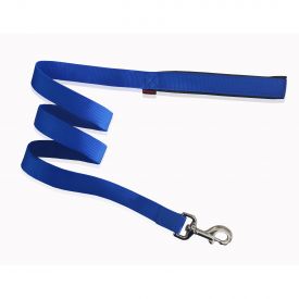 Pet Interest Leash Neoprene Handle Plain Blue 