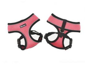 Pet Interest Mesh Harness Pink with Reflective Piping 
