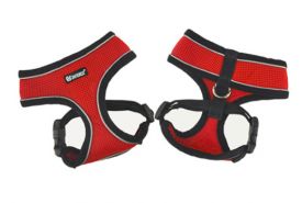 Pet Interest Mesh Harness Red with Reflective Piping