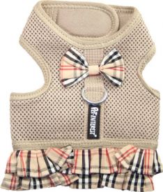 Pet Interest Skirt Harness Checked Beige 