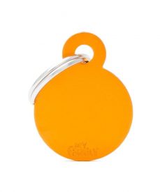 Myfamily Orange Circle Nametag