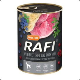 Rafi Ham Beef Tripes Blueberry And Cranberry Pate Adult Dog Wet Food