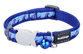 Red Dingo - Waves Navy Cat Collar