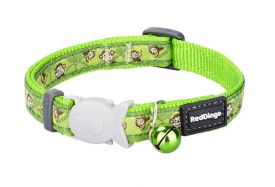 Red Dingo Monkey Lime Green Cat Collar