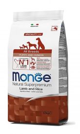 Monge Monoprotein All Breeds Puppy & Junior Lamb And Rice