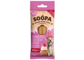 Soopa Strawberry & Coco-Cream Cupcake Birthday Dental Sticks