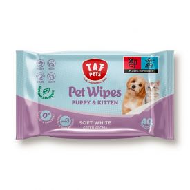 TAF Pet Wipes Puppy & Kitten Soft White