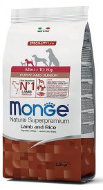 Monge – Monoprotein Mini Puppy & Junior Lamb And Rice