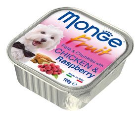 Monge Fruit Dog Wet Chicken And Raspberry 