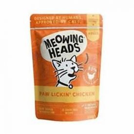 Meowing Heads Feline Wet Pouch Paw Lickin Chicken