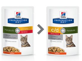 image of Hills Prescription Diet Fel C/d Urinary Stress & Metabolic Pouch