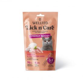 WELLFED Wellfed Lick N Care Energy Boost 6x15gr