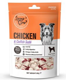 Jerky Time - Chicken & Codfish Sushi 80gr