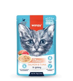 Wanpy Stew Salmon And Tuna In Gravy For Kittens