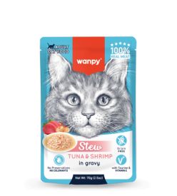 Wanpy Stew Tuna With Shrimps In Gravy For Cats