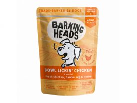 image of Barking Heads Canine Wet Pouch Bowl Lickin Chicken 