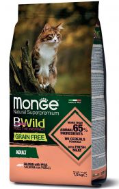 Monge Bwild Grain Free Salmon With Peas – Adult Cat