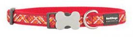 Red Dingo Dog Collar Flanno Red