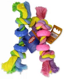 image of Nobby Rope Toy Puppy Box Cotton Rope With Rubber