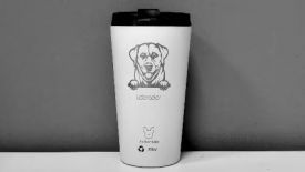 Coffee Thermos Labrador White