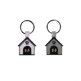 Key Ring Two Dog Houses