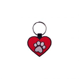 Key Ring Paw Red