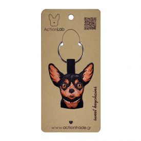 Black Chihuahua Key Ring