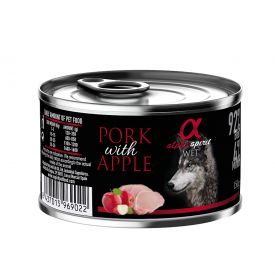 Alpha Spirit Wet Dog Food Can Pork And Apple