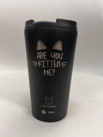 Coffee Thermos Are You Kitten Me Black