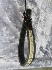 Karlie Collar In Leather Vero Fiore Kiwi/black