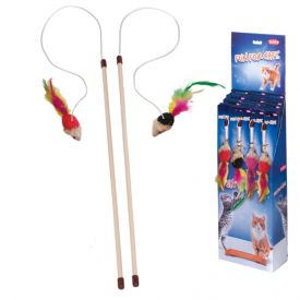 Nobby Rod With Plush Mouse Short Hair Rod