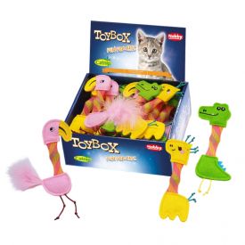 Nobby Zoo Animals Felt With Rattle With Catnip