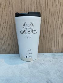 Action Trade Coffee Thermos 370ml White Pitbull