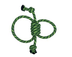 Pet Interest Rope Toy With Double Rings Mint Flavor