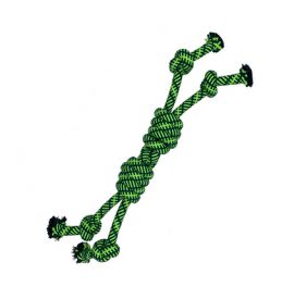 Pet Interest Double Rope Toy With 4 Knots Mint Flavor