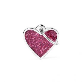 Myfamily Shine Pink Glitter Heart Small