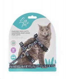Leo Pet Cat Harness/lead Animal Print 
