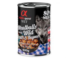Alpha Spirit Meatballs With Wild Boar And Thyme Wet Dog Food