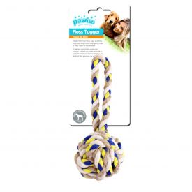 Pawise Floss Tugger Ball With Handle
