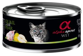 Alpha Spirit Wet Food For Cats With Quail And Pear