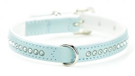 image of Nobby Crystal Collar With Swarovski Crystals Light Blue