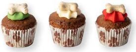 image of Barking Bakery 3 Mini Cupcake Vanilla 