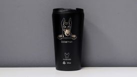  Coffee Thermos Doberman Black