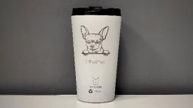 Coffee Thermos Chihuahua White